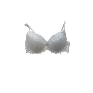 Juicy Couture Intimates White Floral Lace Push Up Bra 38C Underwire 2041-70
